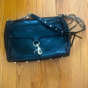 Rebecca Minkoff Leather Crossbody - Black, Gold Hardware